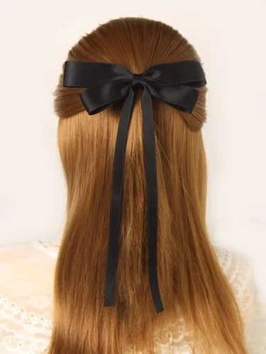 Miniatura 4 de Furling Pompoms Cintas para el cabello – Lazos para el pelo con borlas en negro, blanco, azul, rosa para mujeres y niñas Negro/Blanco/Rosa/Azul Claro