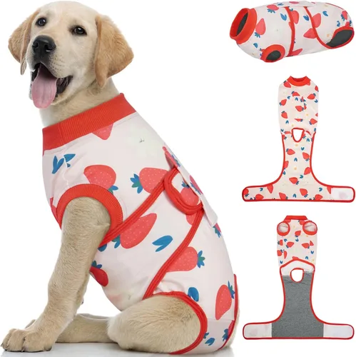 Miniatura 24 de Kuoser Traje de recuperación para perros, traje suave de esterilización para perros para recuperación de cirugía femenina, traje de recuperación