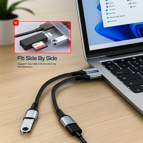 Miniatura 4 de OTG - Adaptador USB-C a USB 3.0 [paquete de 2] Thunderbolt 3 compatible con Apple MacBook Pro/Air iPhone 16 Pro Max/Plus/15 Samsung Galaxy