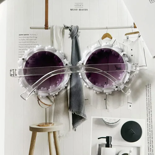 Miniatura 5 de Gafas de sol redondas de flores para niña, con forma de flor, protección UV 400, gafas de sol para regalar al aire libre