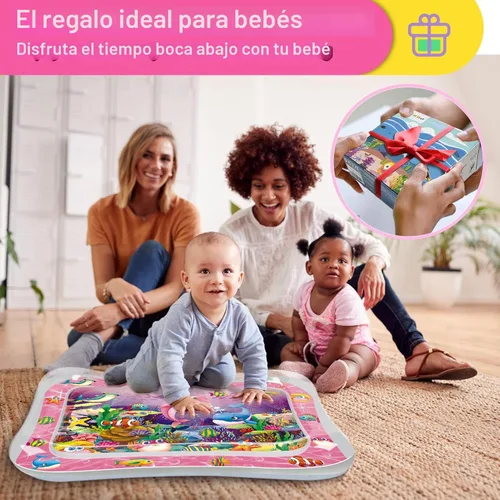 Miniatura 7 de Infinno Alfombrilla de agua para bebés y niños de 3, 6 y 9 meses, para desarrollo sensorial, gran idea de regalo para recién nacidos Rosa