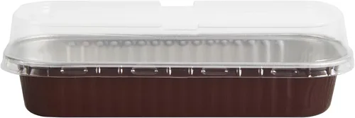 Miniatura 20 de Restaurantware - Mini moldes para pasteles de 6.8 onzas, 6.5 x 2.6 x 1.2 pulgadas, 100 tazas redondas para hornear, desechables, con tapas de Café