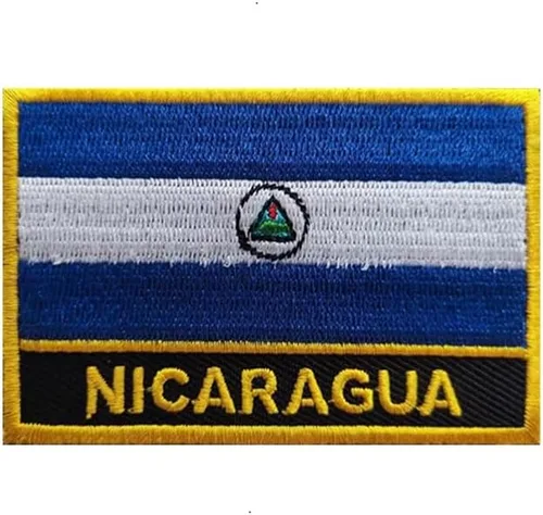 1 parche de bandera de Nicaragua para planchar o coser bordado táctico militar nacional Nicaragua