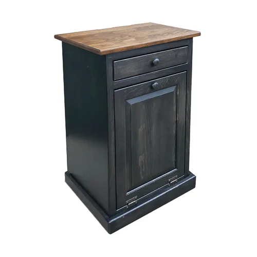 Miniatura 14 de Peaceful Classics Gabinete de Basura Abatible sin Cajón - Gabinete Extraíble de Madera, Gabinete Decorativo para Basura para Cocina, Dormitorio