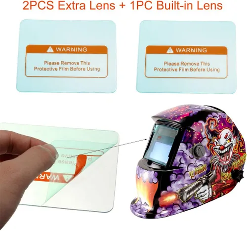 Miniatura 6 de iMeshbean® Pro Cool - Máscara solar para soldadura y molienda con oscurecimiento automático, certificado ANSI para molienda Arc Tig Mig, con 2