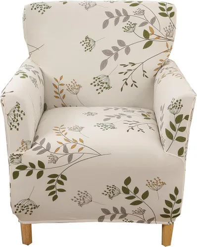 Miniatura 28 de CRFATOP - Funda elástica para sillón de mediados de siglo moderno de 1 pieza, fundas de silla de acento de jacquard con brazos, fundas de silla