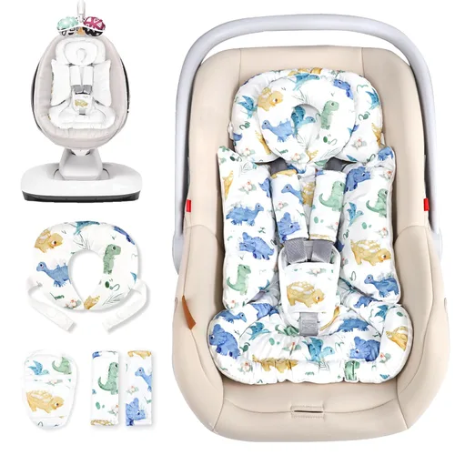 Miniatura 9 de Inserto de asiento de automóvil infantil con cojín extraíble para bebé, inserto reversible para asiento de automóvil recién nacido para soporte