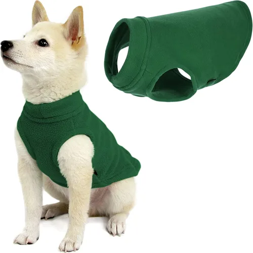 Miniatura 36 de Gooby - Chaleco de Vellón Elástico, Chaleco de Vellón Tipo Pullover Chaqueta Suéter para Perros, Azul Argyle, Extra Pequeño