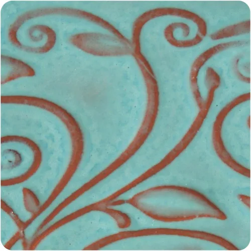 AMACO Opalescent O-20 Bluebell Powder Blue Glaze Pint, 16 onzas (16.0 fl oz), esmalte de cerámica líquida de cerámica líquida con cono de fuego bajo