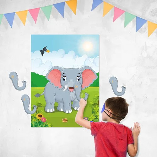 Miniatura 7 de ELECLAND Juego de fiesta de elefante para niños, decoraciones de fiesta de cumpleaños, suministros de fiesta de circo de carnaval, decoraciones