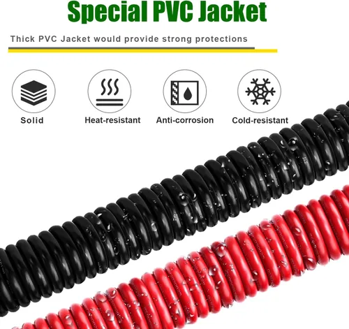 Miniatura 3 de Cable de Batería de Calibre 1/0 de Alambre de Cobre, 3 Pies Rojo+3 Pies Negro Cable de Soldadura 1/0 AWG Alambre OFC Estándar de EE.UU.