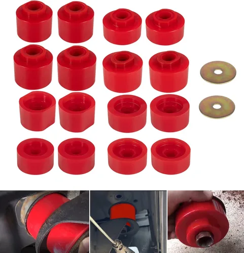 6-116 Kit de bujes de montaje en carrocería para Ford Explorer Sport Trac 2WD 4WD, bujes de montaje en carrocería de poliuretano, paquete de 18