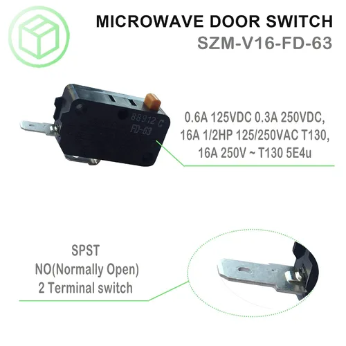 Miniatura 2 de LONYE 3405-001034 Reemplazo del interruptor de puerta de microondas para microondas Samsung LG GE Kenmore 3405-000178 AP4044834 SZM-V16-FD-63