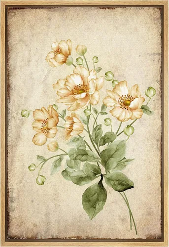 Miniatura 108 de SIGNFORD Lienzo impreso para pared, acuarela, floral, retro, abstracto, naturaleza, desierto, ilustraciones florales botánicas, arte moderno