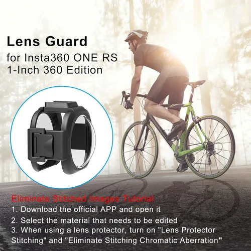 Miniatura 6 de PULUZ Protector de lente de PC para Insta360 ONE RS de 1 pulgada 360 Edition antiarañazos, a prueba de polvo, transmisión HD, Insta360 ONE RS de 1