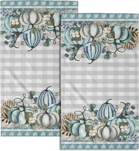 Miniatura 14 de Giwawa Toallas de mano en blanco y negro – Juego de 2 toallas de baño decorativas para baño, cocina, gimnasio, 14 x 28 pulgadas