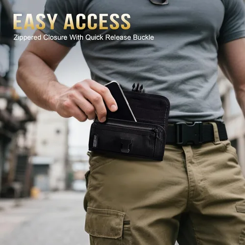 Miniatura 6 de OneTigris Funda táctica para teléfono móvil con correa MOLLE y hebilla de liberación rápida, para iPhone 17/Air/17 Pro/16/16 Pro/15/15 Pro/14 Pro/13