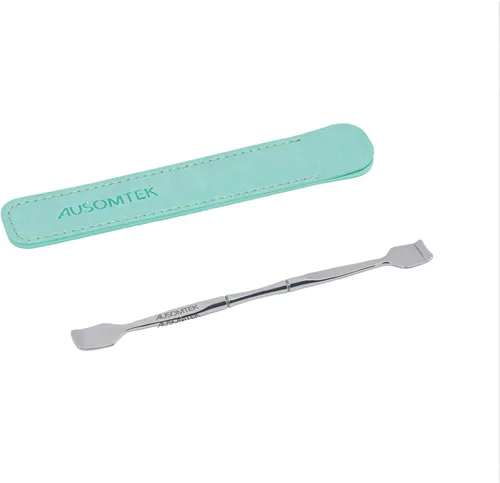 AUSOMTEK Herramienta eliminadora de puntos negros, limpiador de poros y extractor de comedones, espátula facial profesional de acero inoxidable para