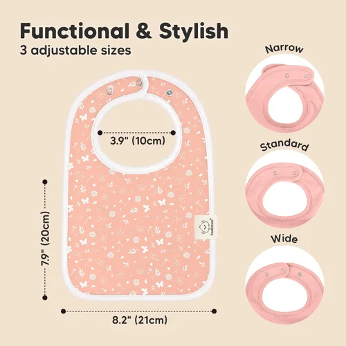 Miniatura 2 de KeaBabies Paquete de 8 baberos orgánicos para bebés para niños y niñas - Baberos súper absorbentes de algodón para bebé niña y niño, baberos