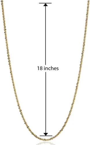Miniatura 3 de MORGAN & PAIGE Collar de cadena tornado con purpurina de oro amarillo de 10 quilates