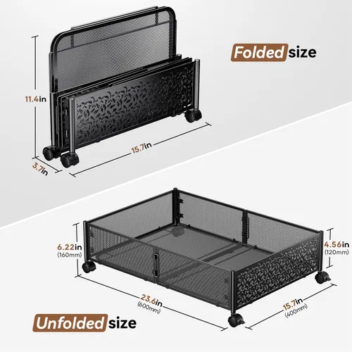 Miniatura 2 de Contenedor de Almacenamiento Debajo de la Cama con Ruedas, Organizador de Cajones de Almacenamiento para Zapatos Debajo de la Cama, Contenedores