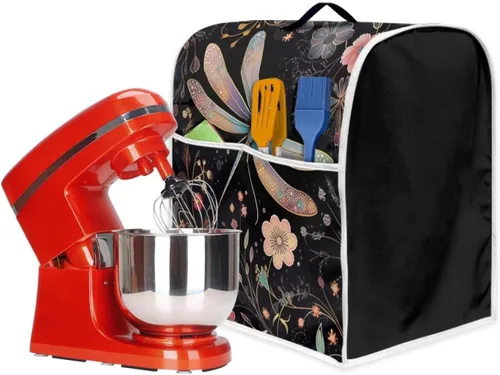 Miniatura 6 de Funda para batidora de pie de libélula bohemia compatible con mezclador de cocina de 4.5 a 5 cuartos de galón, a prueba de polvo, cubierta
