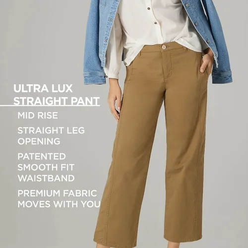 Miniatura 5 de Lee Ultra Lux - Pantalón de pierna recta relajado de tiro medio para mujer