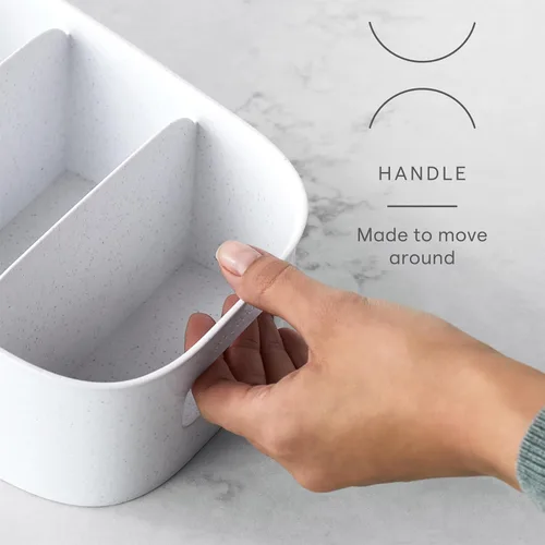 Miniatura 3 de YouCopia ShelfBin - Organizador de paquetes, contenedor dividido elevado de 4 niveles en escalera, organizador de almacenamiento sin BPA