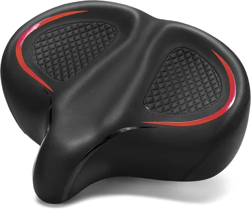 Miniatura 8 de CDYWD Oversized Bike Seat for Men & Women Comfort Wide, Soft Padded Bicycle Seat, Comfortable Large Bike Saddle for Peloton, Electric Scooter
