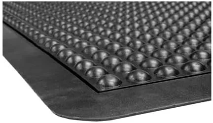 Miniatura 3 de Crown Yoga-Flex - Alfombrilla antifatiga de 36 x 48 pulgadas, rectangular, superficie de goma negra alta/baja, entrelazada