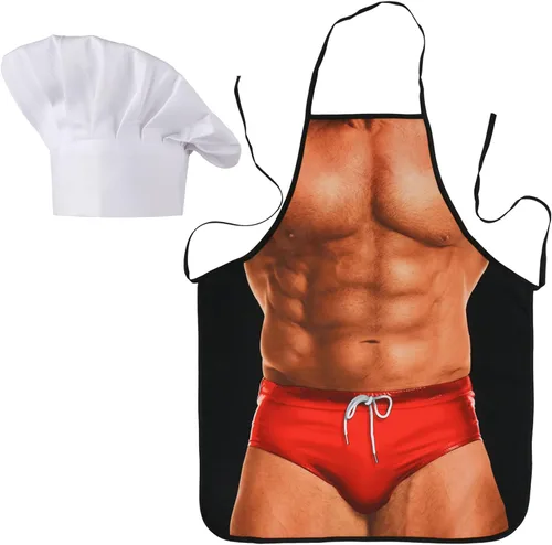 Miniatura 2 de Landisun Apron Kitchen Chef Cooking Gag Gift Creative Funny Grilling Baking