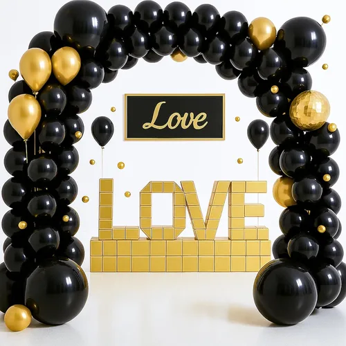 Miniatura 7 de EMART 100 globos negros de 12 pulgadas con cinta, helio de látex para fiestas de cumpleaños, baby shower, boda, graduación, Halloween, decoraciones