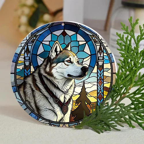 Miniatura 7 de Regalos de Malamute de Alaska - Adorno Navideño de Perro de Alaska 2025 Regalos de Perro de Alaska para Mujeres, Adorno de Malamute de Alaska