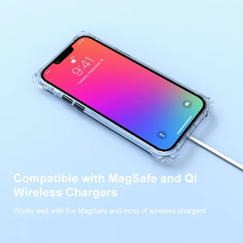 Miniatura 5 de Funda transparente para iPhone 13 Pro Max con correa cruzada ajustable desmontable, ajuste delgado, funda protectora a prueba de golpes con cordón