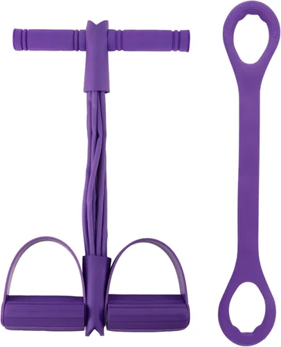Miniatura 2 de 21 bandas de resistencia de fitness con tirador de tobillo de pedal, equipo de entrenamiento de fuerza de cuerpo completo para gimnasio en casa