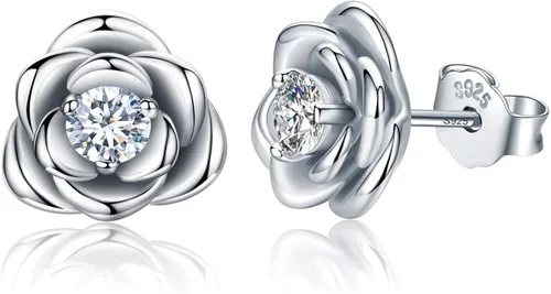 Miniatura 4 de Pendientes de tuerca de plata de ley chapados en oro, hipoalergénicos y sin níquel, regalo de joyería para mujeres y niñas