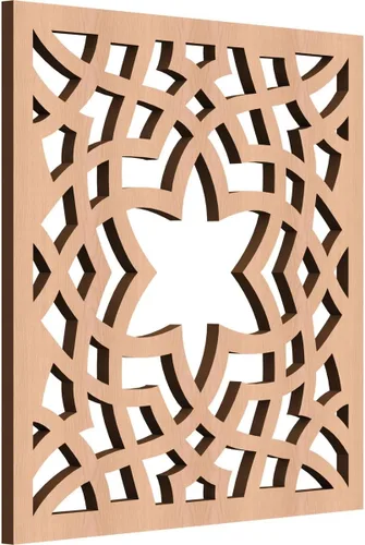 Miniatura 32 de París - Paneles de pared decorativos de madera con calado, extra pequeños, 7 3/8 pulgadas de ancho x 7 3/8 pulgadas de alto x 1/4 pulgadas de alto