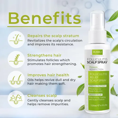 Miniatura 2 de Spray para el cuero cabelludo para foliculitis Tratamiento de la caspa para la psoriasis y la foliculitis Fórmula de tratamiento antifúngico