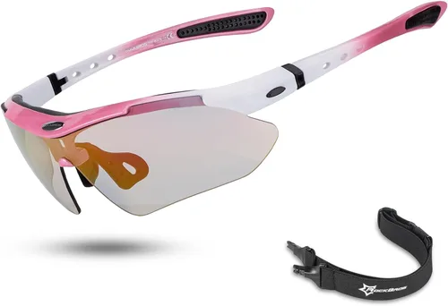 Miniatura 10 de ROCKBROS Photochromic Sports Sunglasses Mens Pickleball Glasses Cycling Glasses MTB Sunglasses, with Removable Elasctic Band