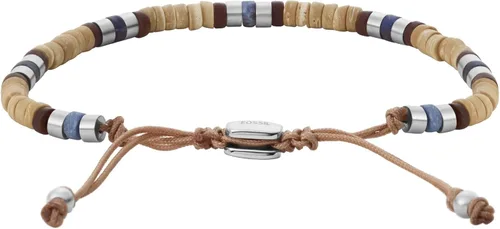 Miniatura 2 de Fossil - Brazalete de acero inoxidable y cuentas, para hombre