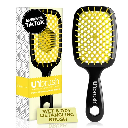 Miniatura 18 de FHI Heat UNbrush - Cepillo desenredante para cepillar sin dolor en cabello húmedo o seco — Cerdas antiestáticas DuoFlex duraderas, mango ligero