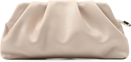 Bolsa de noche para mujer, cartera tipo clutch con fruncidos, con cadena metálica desmontable, bolsa de hombro cruzada