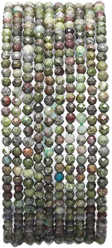 Miniatura 7 de BEADIA Cuentas Facetadas de Piedra Natural Amazonita Rondelle 3x4mm Cuentas Semipreciosas Sueltas para Hacer Joyas 38cm