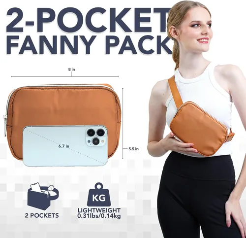 Miniatura 60 de Riñonera cruzada para mujer – Riñonera elegante, funcional y moderna para viajes, festivales y uso diario