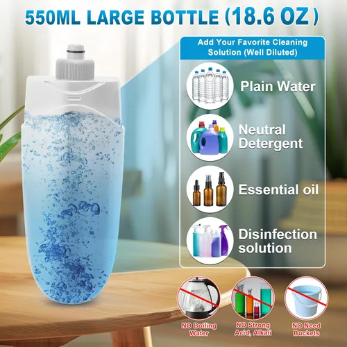 Miniatura 3 de BPAWA Trapeadores en aerosol para limpieza de suelos: mopa de microfibra húmeda y seca para pisos de vinilo de madera laminada de madera dura con 3