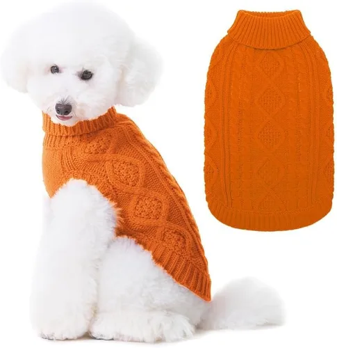 Miniatura 26 de BINGPET Suéter de Punto Térmico para Perros Pequeños, Medianos y Grandes, Abrigo de Invierno para Perros y Gatos, Conjuntos de Sudaderas Cálidas
