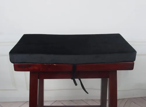 Miniatura 4 de Augld Paquete de 2 cojines lavables para taburete de silla de montar, antideslizantes, rectangulares, acolchados, para taburete de bar, 9.5 x 18
