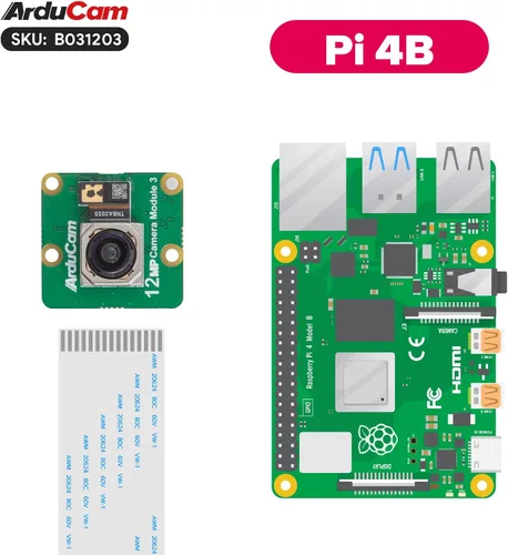Miniatura 6 de Arducam para Raspberry Pi Cámara Módulo 3, 12MP IMX708 120 ° (D) Gran angular Noir Pi Cámara V3