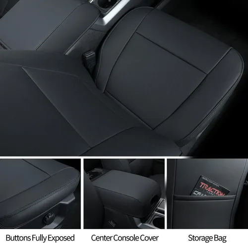 Miniatura 4 de Covertopia Fundas de asiento de piel sintética F150, ajuste personalizado para Ford F150 SuperCrew 2015-2024 2025 y 2017-2024 2025 F250 F350 F450