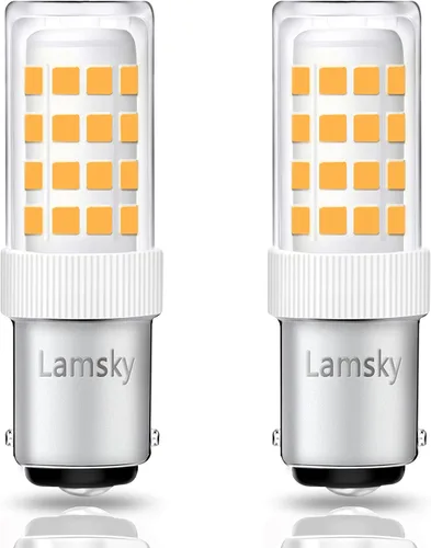 Miniatura 11 de BA15D - Bombilla LED de doble contacto para máquina de coser con base de bayoneta AC110-130V, T3/T4/C7/S6, luz diurna de 4 W, 6000 K, bombilla